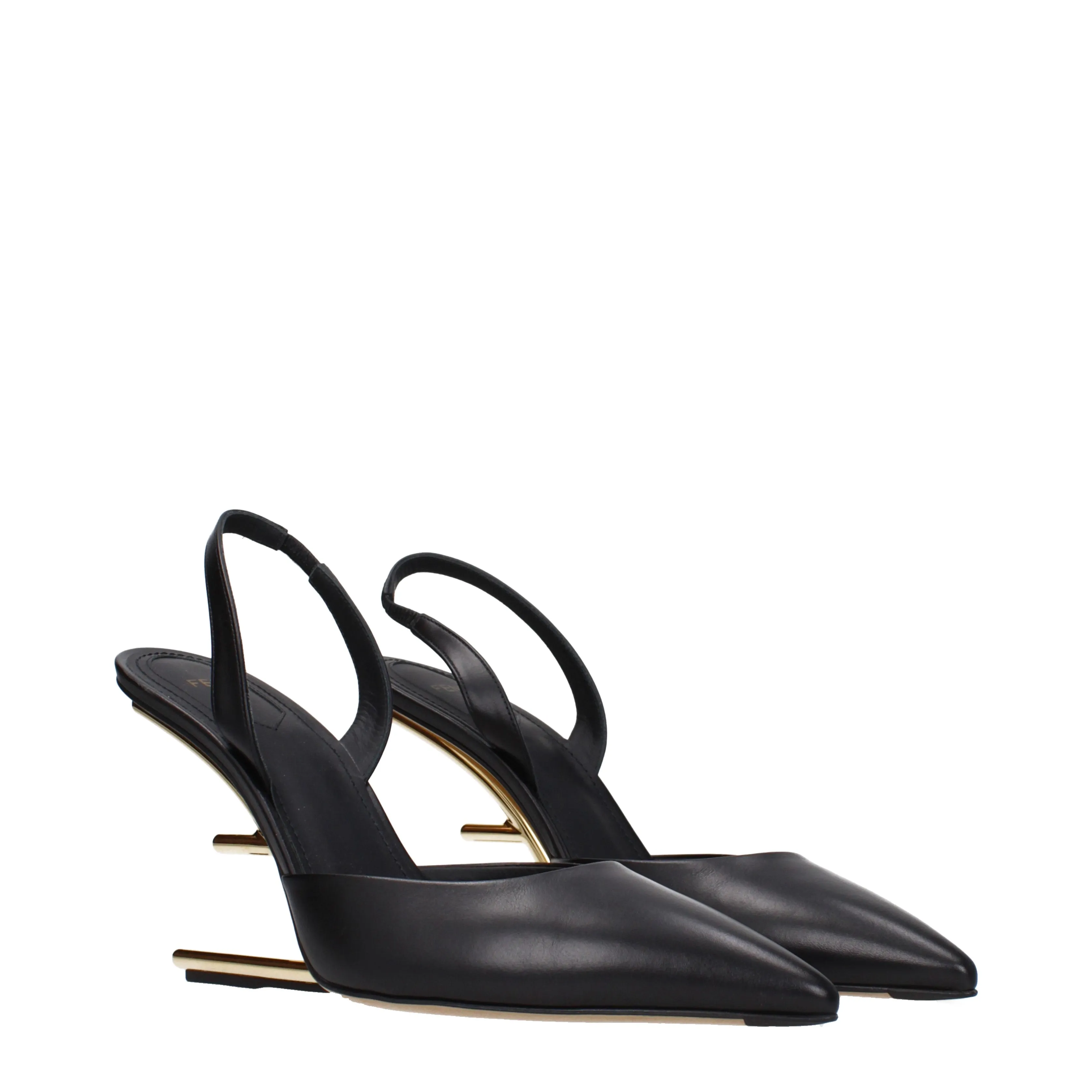 Fendi Sandali First Donna Pelle Nero