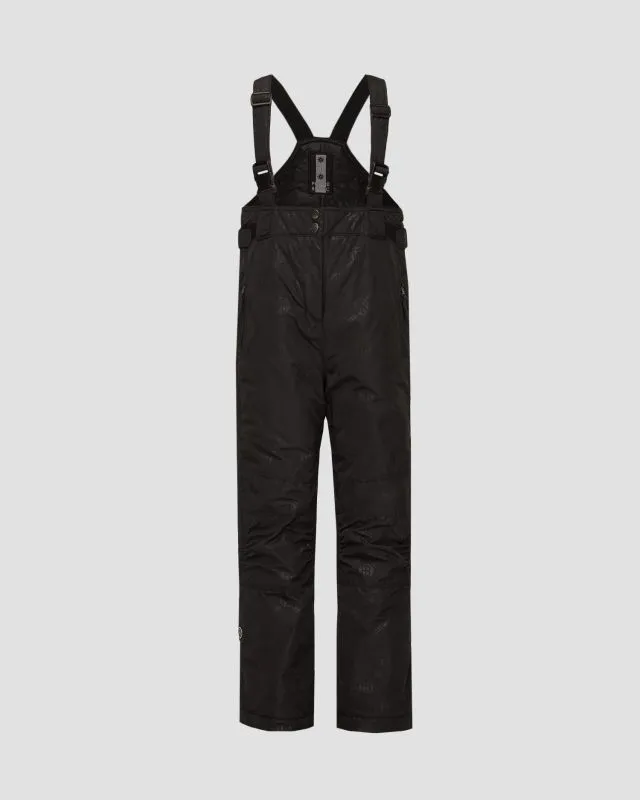 Pantaloni neri da sci con bretelle da bambina Poivre Blanc